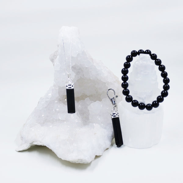 3 2024 Black tourmaline chunk necklace