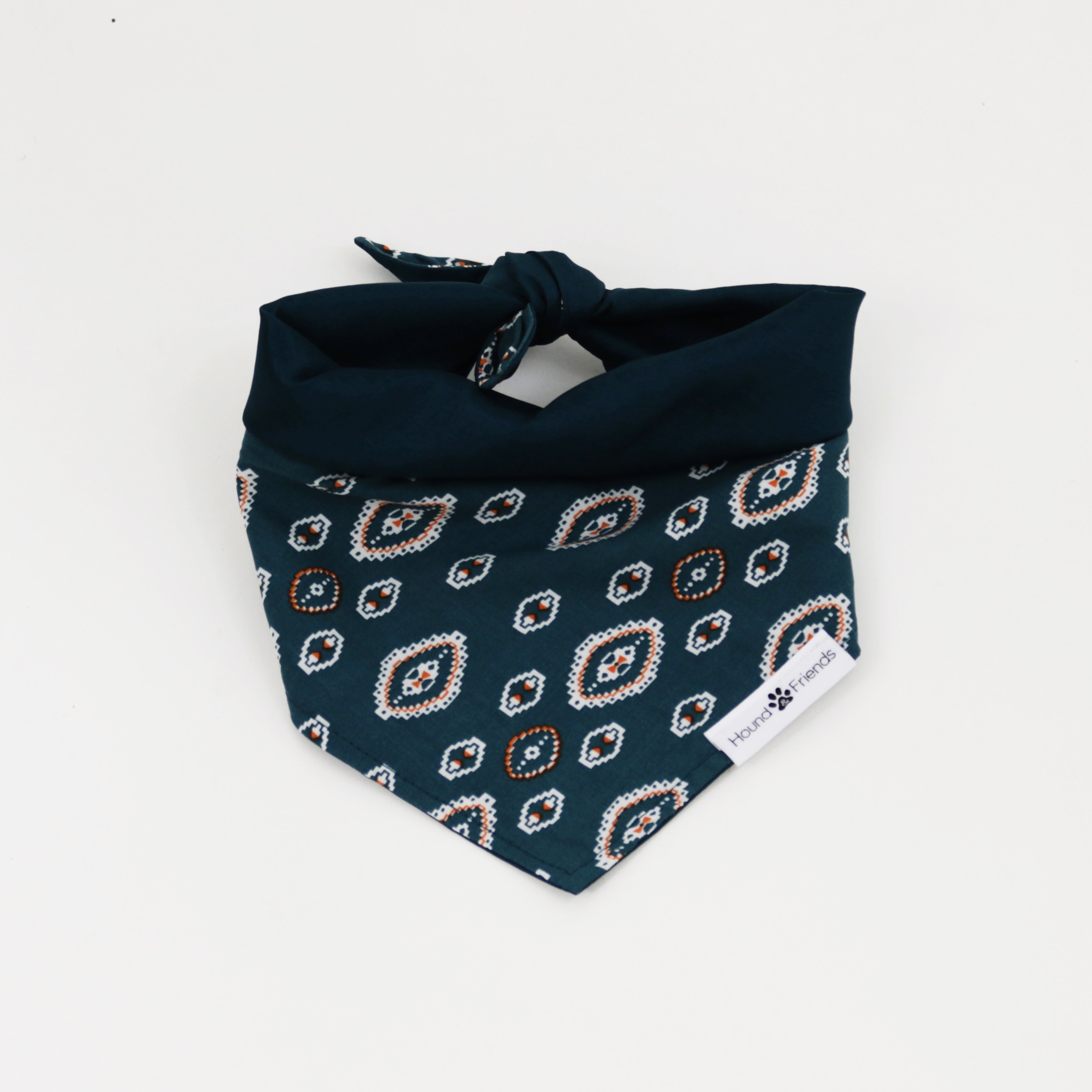 Calvin Reversible Dog Bandanas matching with their owners | Hound and Friends