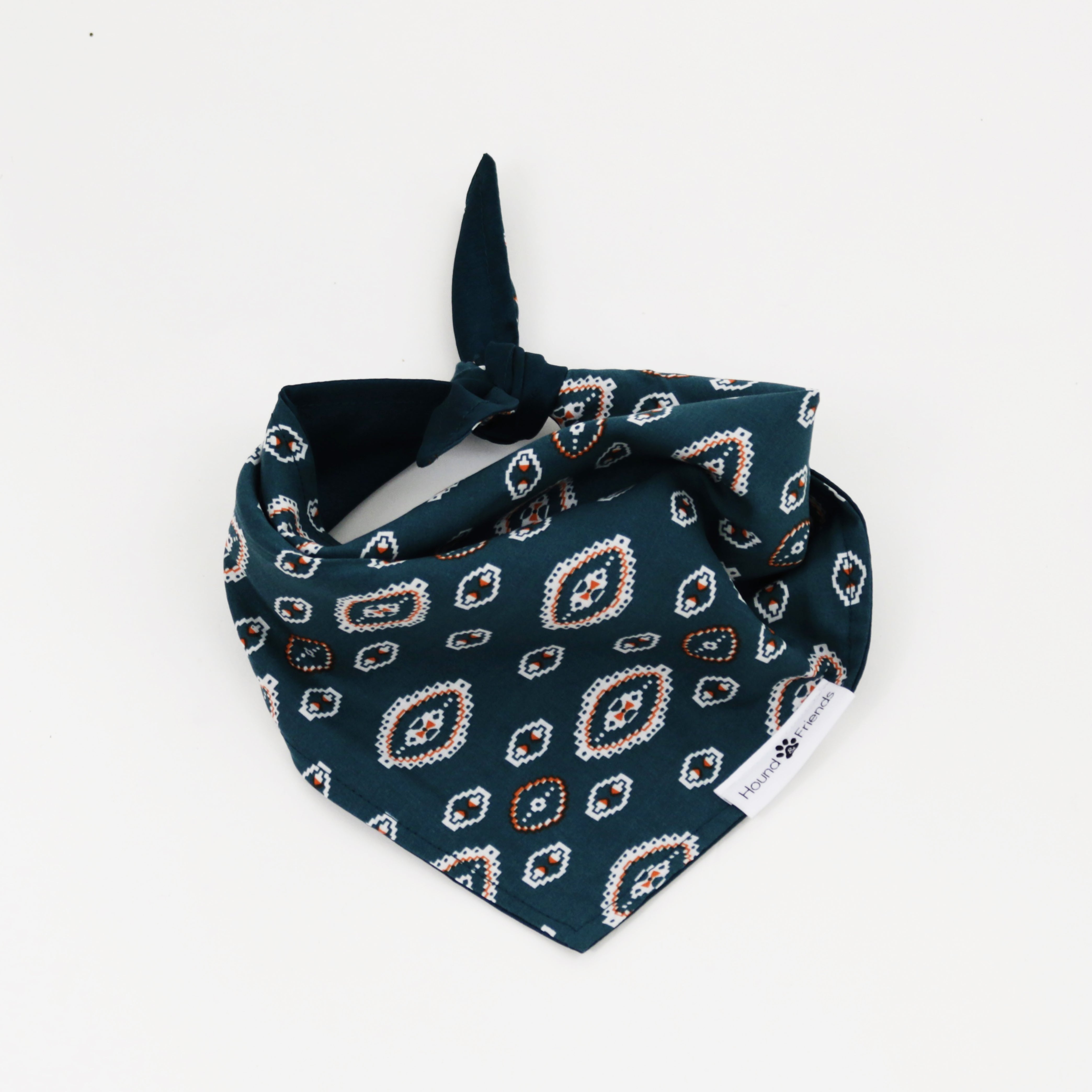 Calvin Reversible Dog Bandanas matching with their owners | Hound and Friends