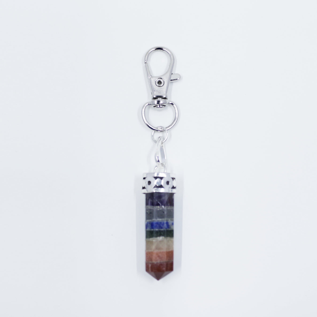 Rainbow 7 Chakras energy crystals sets of necklaces and clip pendants | Hound and Friends