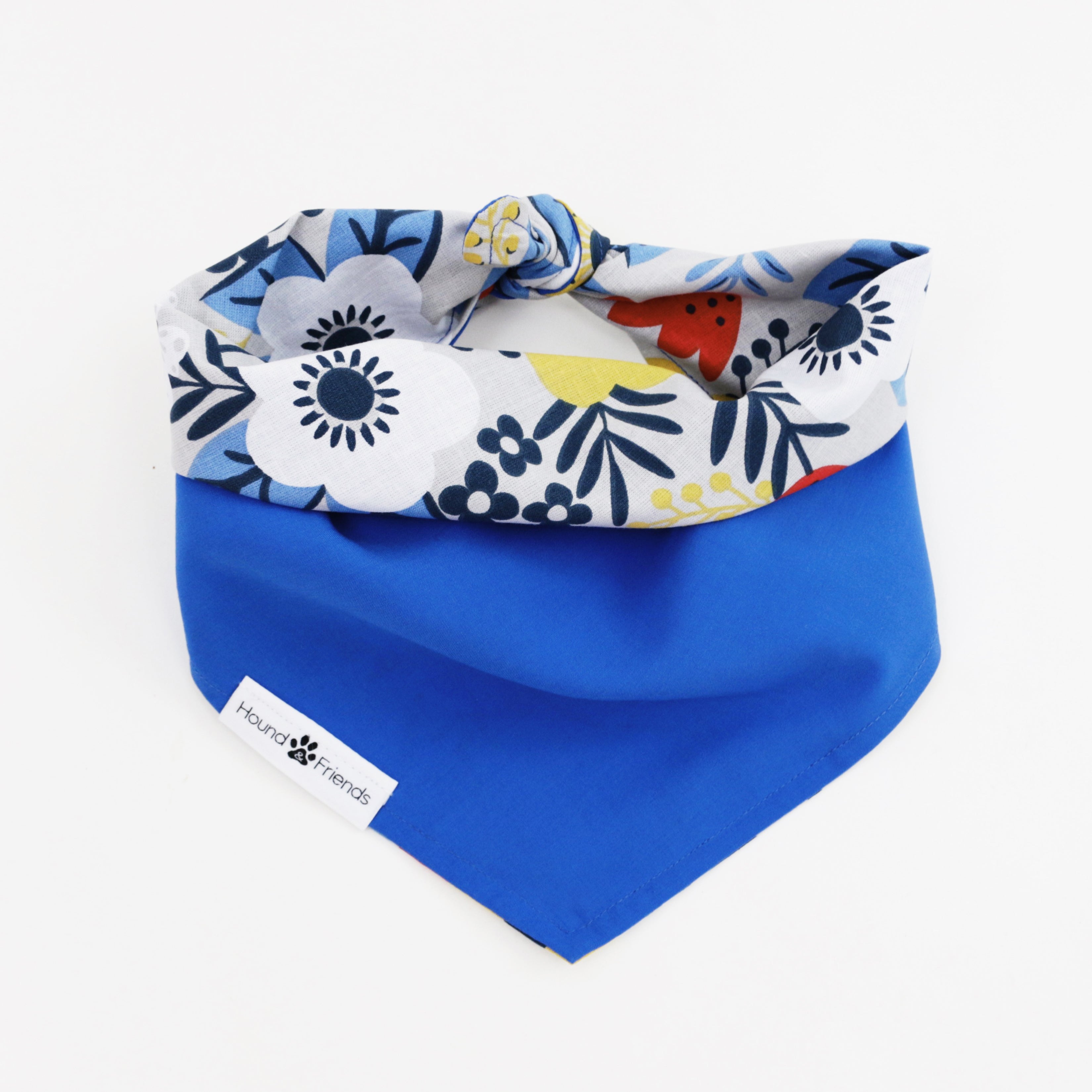 Jack Reversible Florals Dog Bandana matching with owners at Hound and Friends