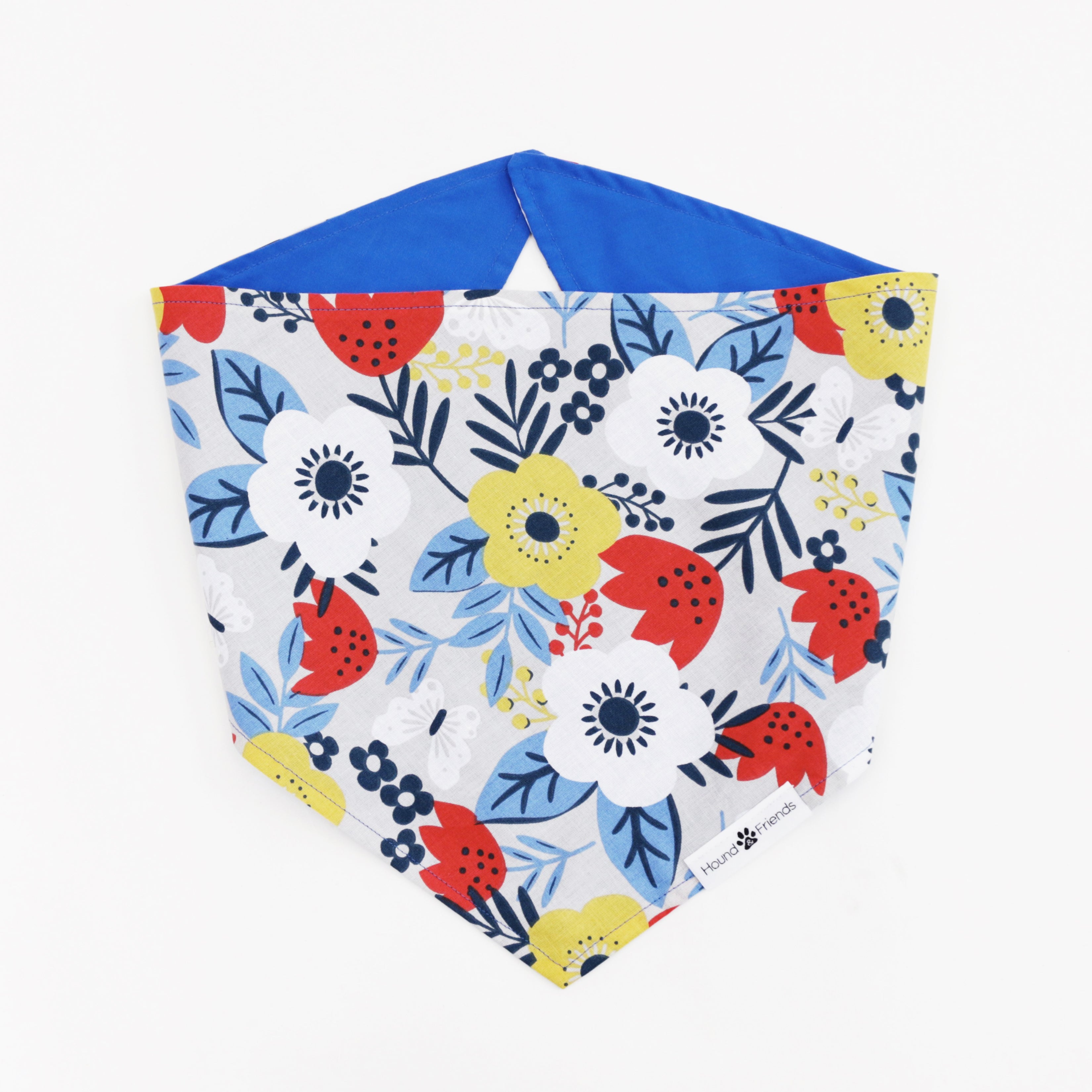 Jack Reversible Florals Dog Bandana matching with owners at Hound and Friends