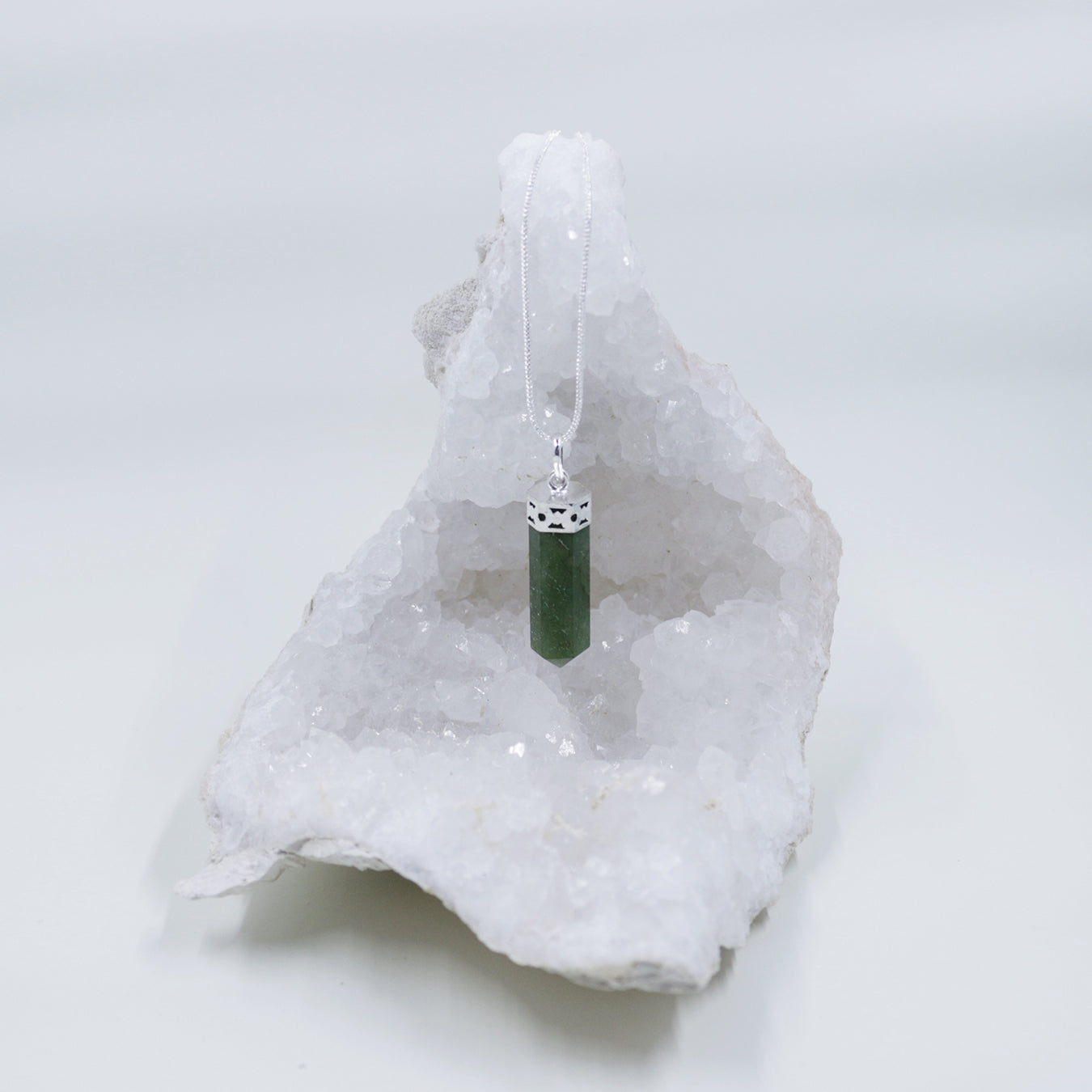 Green Aventurine energy crystals sets of necklaces and clip pendants | Hound and Friends