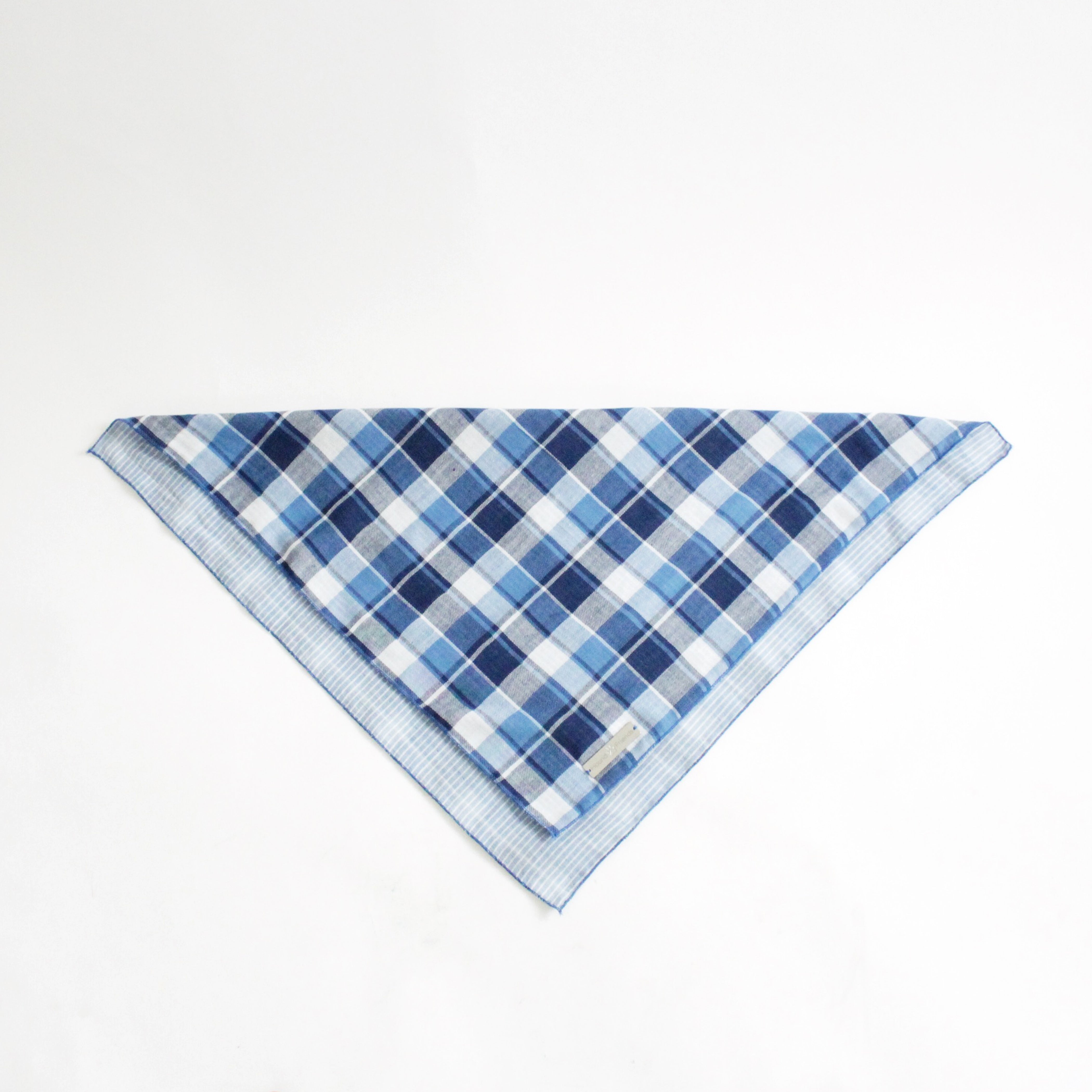 Riley Reversible Tie-on Blue Plaids Bandana for Matching Dog Bandanas and Accessories | Hound and Friends